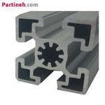 پروفیل صنعتی آلومینیومی ساخت ایران سایز 45 در 45 (mm) سنگین شیار 10mm