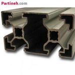 پروفیل صنعتی آلومینیومی ساخت ایران سایز 45 در 90 (mm) سبک شیار 10mm