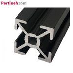 پروفیل آلومینیومی شیار دار 20*20 آنودایز مشکی سبک شیار 6mm