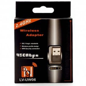 کارت شبکه وایرلس USB بدون آنتن مدل LV-UW06