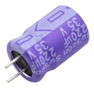 خازن الکترولیتی 220uF / 35V مارک Suscon