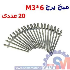 میخ پرچ M3*6 بسته 20 عددی