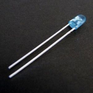LED اوال آبی 3mm - بسته 10 تایی
