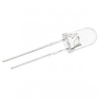 LED سفید شیشه ای - 5mm - بسته 10  تایی