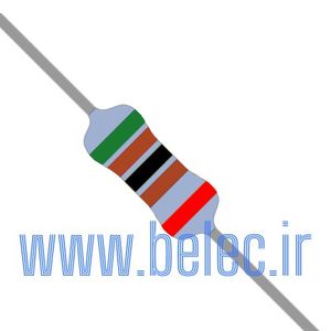 مقاومت 5.1 کیلواهم 1/4 وات