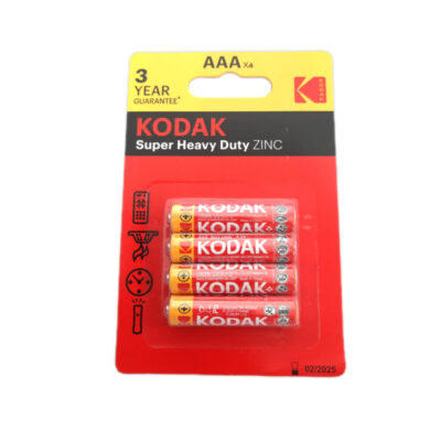 باتری نیم قلمی کداک مدل Super Heavy Duty ZINC بسته 4 عددی