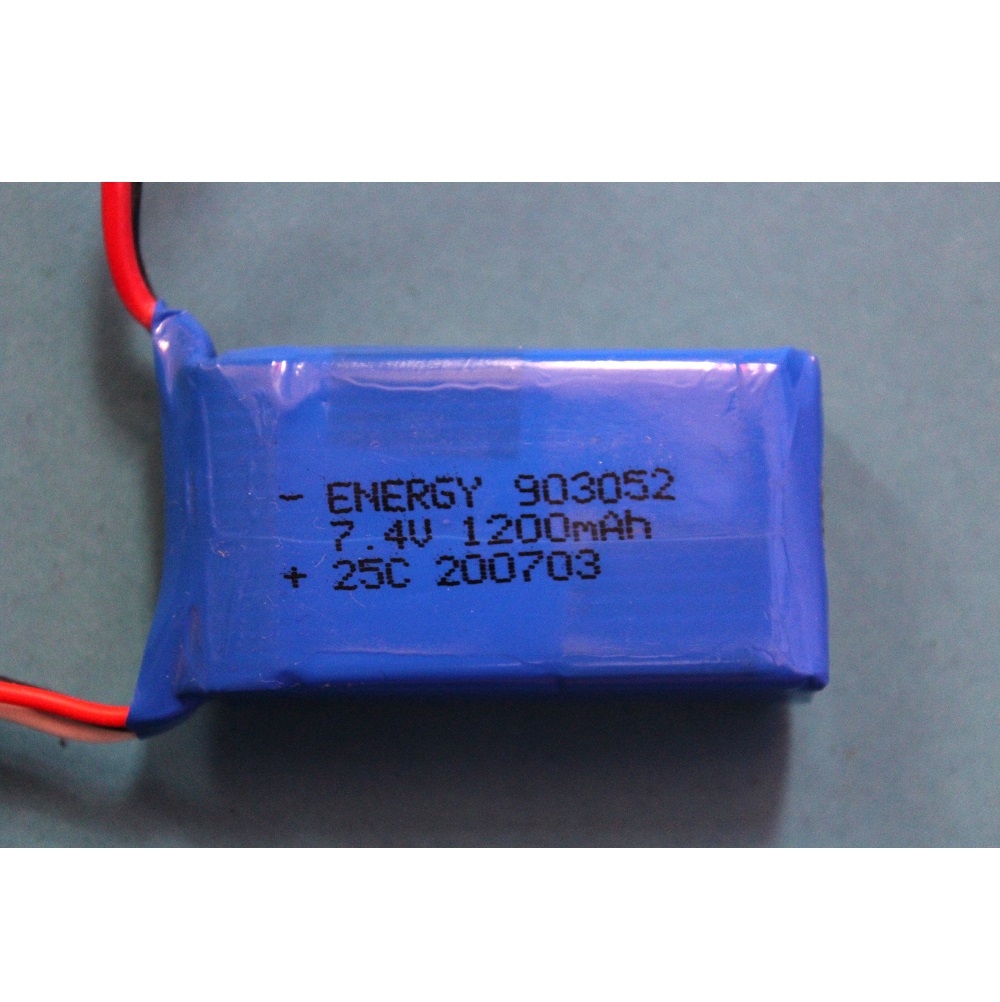 باتری لیتیوم پلیمر 7.4v ظرفیت 1200mAh دو سل 25C مارک Energy