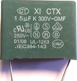 1.5uf-300v MKT (خازن 1.5 میکرو فاراد 300 ولت MKT )