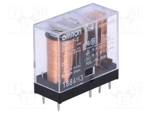 (رله 24 ولت شیشه ای 8 پایه 16 آمپر) Omron G2R-1-E-24VDC