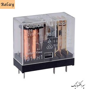 (رله 12 ولت شیشه ای 5 پایه 10 آمپر) Omron G2R-1-12VDC