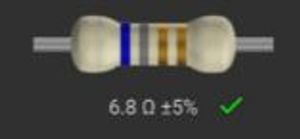 RES 6.8/2 W (مقاومت 6.8 اهم 2 وات 5 درصد)