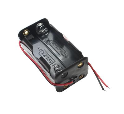 BATTERY HOLDER FOR 4 AA CELLS (WIRE LEADS)