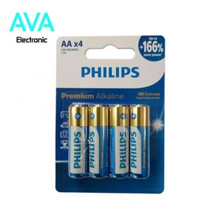 باتری قلمی Premium Alkaline فیلیپس بسته 4 عددی