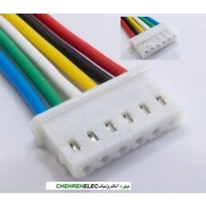 کانکتور پین گرد 6P پین مادگی سیم دار