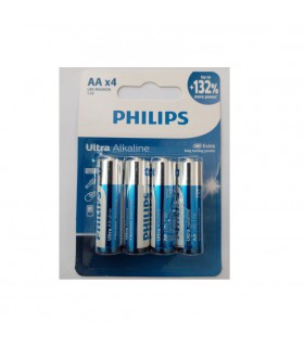 باتری قلمی Ultra Alkaline فیلیپس 4 تایی کارتی