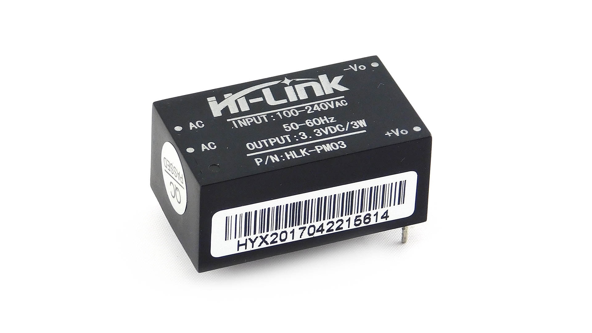 مبدل AC/DC سوییچینگ ایزوله مدل HLK-PM03 روبردی 220 ولت به 3.3 ولت