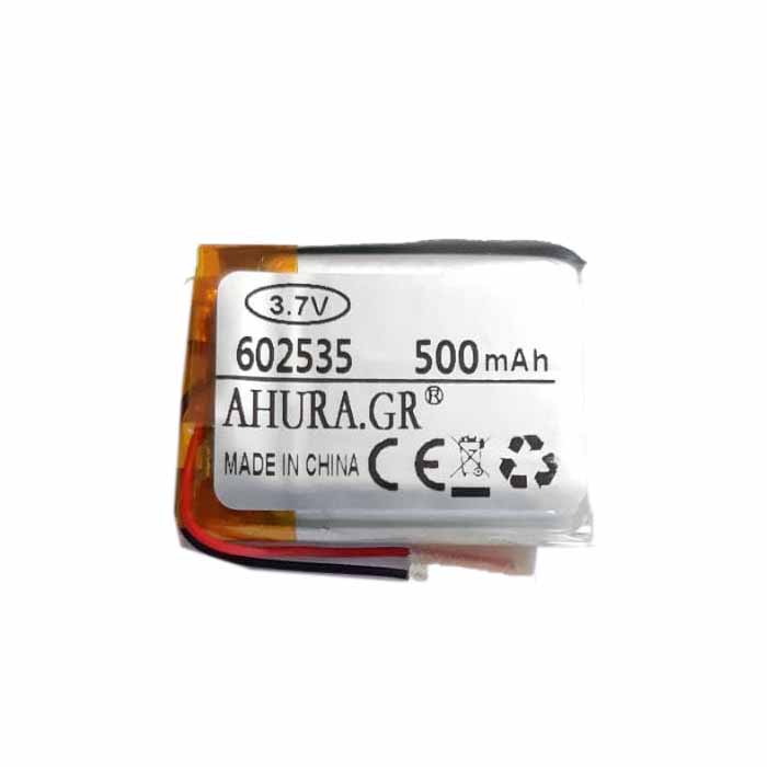 باتری لیتیوم پلیمر 3.7v ظرفیت 500mA ابعاد 602535