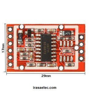 ماژول مبدل آنالوگ به دیجیتال 24 بیتی دو کاناله HX711 صنعتی