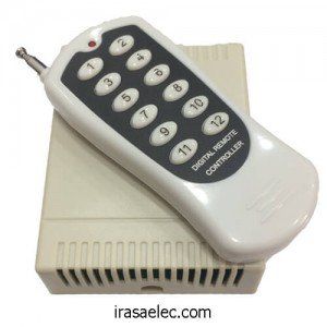 ریموت کنترل 12 کانال رادیویی 12 ولت Code Learn 433MHZ