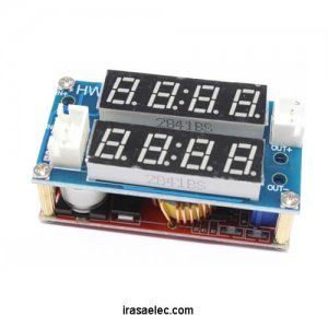 ماژول کاهنده 5 آمپر DC-DC با نمایشگر ولتاژ و جریان دارای خروجی TTL