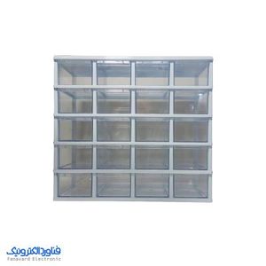 جعبه قطعات کریستالی 20 کشو نیک