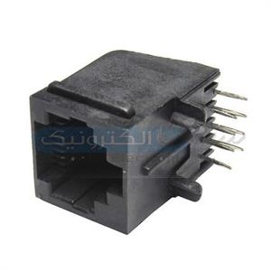 سوکت RJ45 روبردی 8P8C رایت مشکی