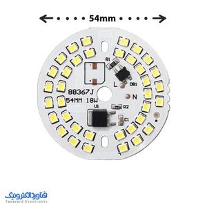 ال ای دی  18 وات 220 ولت سفید مهتابی DOB