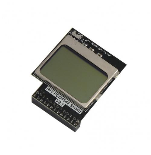 شیلد LCD رسپبری پای PCD8544 دارای بک لایت با قابلیت نمایش CPU / Memory