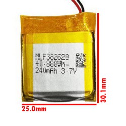 باتری لیتیوم پلیمر 3.7 ولت 240mA