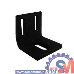 براکت آهنی نگهدارنده تسمه GT2 عرض 6 میلیمتر دو شیار 90 درجه شیار موازی