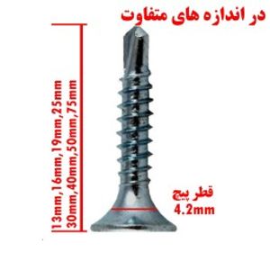 پیچ سر تخت مته دار سایز 4.2