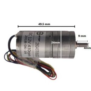 موتور DC گیربکس دار 12 ولت 430 دور مدل 25GA370