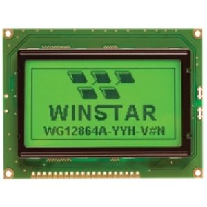 نمایشگر گرافیکی Winstar سبززرد 64*128 مدل WG128...