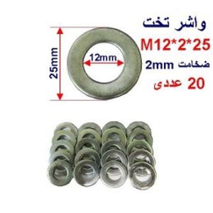 واشر تخت 25*2*M12 بسته 20 عددی