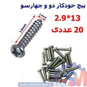 پیچ خودکار دو و چهارسو 13*2.9 بسته 20 عددی