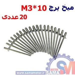 میخ پرچ M3*10 بسته 20 عددی