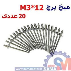 میخ پرچ M3*12 بسته 20 عددی