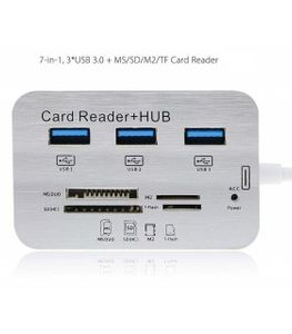 هاب 7 پورت USB 3.0 با کارت ریدر