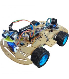 کیت مونتاژ شده ربات تشخیص مانع چهار چرخ مدل 4W-R4000 مهندسیکا