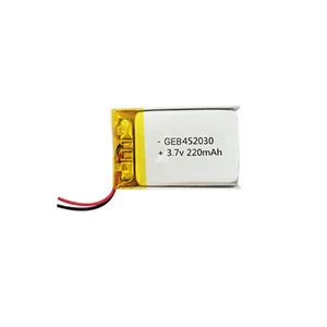 باتری 200mAh لیتیوم پلیمر Li-Po 3.7V تک سل 20x30x4mm