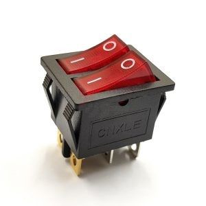 کلید راکر  2 پل چراغدار 6 پین