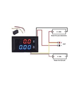 ماژول ولت متر آمپر متر پنلی قرمز-آبی