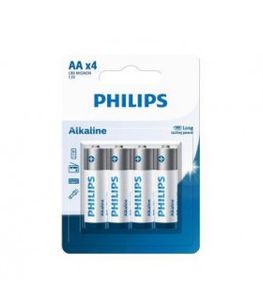 باتری قلمی Alkaline فیلیپس 4 تایی کارتی