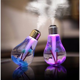 دستگاه بخار سرد آب USB طرح لامپ با نورپردازی LED