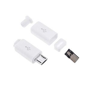 کانکتور Micro USB نری کاور دار سفید اندرویدی