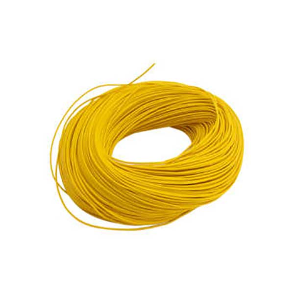 سیم افشان تکی 8 رشته 0.25 زرد بسته 5 متری