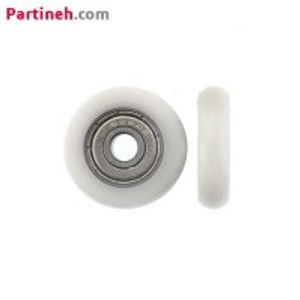 چرخ هرزگرد بلبرینگی قطر 22.5 میلیمتر با سطح تماس منحنی شکل سفید