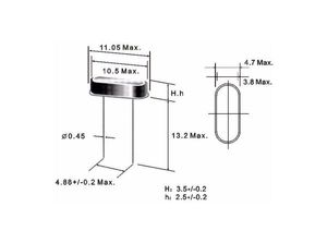 کریستال 6MHZ پکیج HC-49US بسته 5 تایی