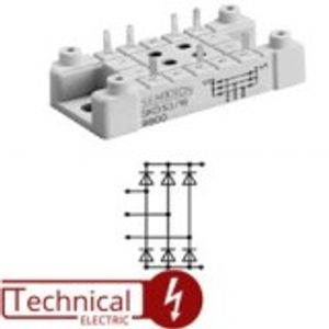 پل دیود سه فاز 53 آمپر 1600 ولت SEMIKRON SKD53 آلمان