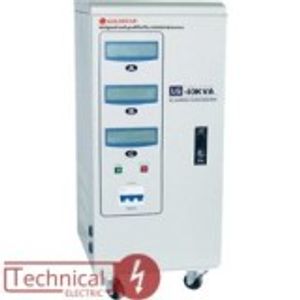 استابلایزر سه فاز 10KVA سه سرووموتوری چرخدار LG-3P-10K-T